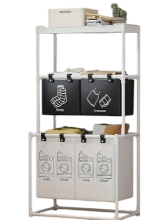 Miniatura 4 de Organizador De Ropa Sucia 3 Niveles